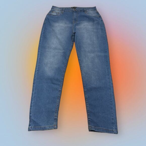 PRETTY LITTLE THINGS Women’s 10 HIGH RISE SKINNY Blue Jeans - Picture 2 of 3